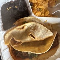 Vegan tacos with rice & beans  at Tamaliza in Sedona
