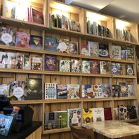 Book collection at World Food Barn in Paris