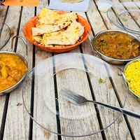 Goan, rice, peshwari naan at Chai Wrap in South East London