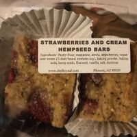 Strawberries & Cream Hempseed bars at Chef Krystal in Phoenix
