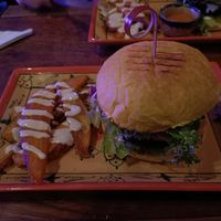 Vegan burger at The Organik Kitchen Saigon in Ho Chi Minh City