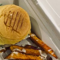 MEATLESS BURGER! at The Organik Kitchen Saigon in Ho Chi Minh City