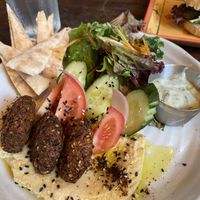 Falafel and hummus plate  at The Organik Kitchen Saigon in Ho Chi Minh City