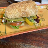 Half of the ciabatta sandwich   at The Organik Kitchen Saigon in Ho Chi Minh City