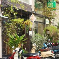 Cute outside with plants always whisper about a great inside! at The Organik Kitchen Saigon in Ho Chi Minh City