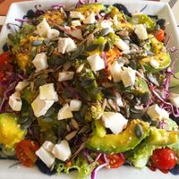 Greek salad with super foods at The Organik Kitchen Saigon in Ho Chi Minh City