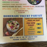 Serves dairy and plant based yogurts   at Khun Kae's Juice Bar in Chiang Mai