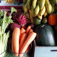 Fruit and vegetables :) at Khun Kae's Juice Bar in Chiang Mai