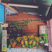 The bar at Khun Kae's Juice Bar in Chiang Mai