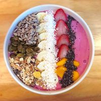 Berry bowl at Khun Kae's Juice Bar in Chiang Mai