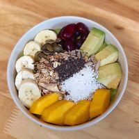 Green bowls - avocado  at Khun Kae's Juice Bar in Chiang Mai