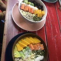 Blueberry and mango bowl 🥭 😍  at Khun Kae's Juice Bar in Chiang Mai