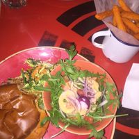 Pulled jackfruit burger  at Lounges - Nostrano Lounge in South West London