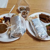Flafel wraps and goodies! at Medi's Mediterranean Fusion Restaurant in Macon