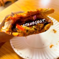 Vegan falafel wrap  at Medi's Mediterranean Fusion Restaurant in Macon