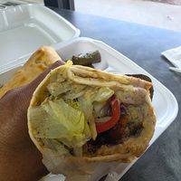 Vegan falafel wrap at Medi's Mediterranean Fusion Restaurant in Macon