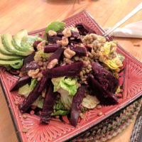 lentil beet salad  at Cafe Mouja in Taghazout