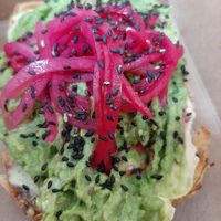 Avo toast with cream cheese at kb&co - Fox One Tower in Edmonton