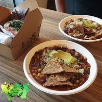 Delicious food (chilli a bit to spice) but avocado helps! at kb&co - Fox One Tower in Edmonton