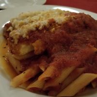 Vegan tofu Parmigian at Pazzo Wood Fired Pizza in Wading River