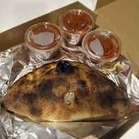 Vegan calzone  at Pazzo Wood Fired Pizza in Wading River