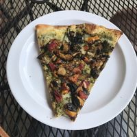 Vegan veggie slice at Pazzo Wood Fired Pizza in Wading River