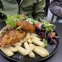Fish and chips without the ocean death! at The Lost Deli in Adelaide