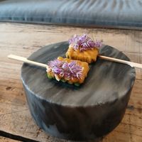 This was gorgeous. Just ok though- asparagus with something and flowers at VeVe in Copenhagen