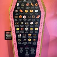 Menu  at Voodoo Doughnut in Universal City