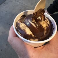 1 scoop of peanut butter with hot fudge  at Dear Bella Creamery in Hollywood