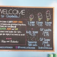 menu at Dear Bella Creamery in Hollywood