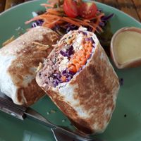 Breakfast burrito at Pure Vegan Heaven in Koh Phangan