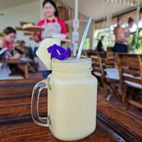 Rise and shine - Orange, Banana and Pineapple smoothie at Pure Vegan Heaven in Koh Phangan