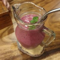 Protein banana berries smoothie at Pure Vegan Heaven in Koh Phangan