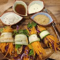 Tempeh autumn rolls at Pure Vegan Heaven in Koh Phangan