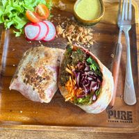Falafel burrito  at Pure Vegan Heaven in Koh Phangan