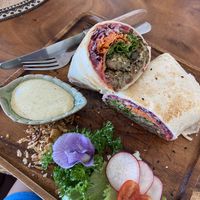Falafel wrap  at Pure Vegan Heaven in Koh Phangan