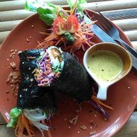 Veggie rolls at Pure Vegan Heaven in Koh Phangan