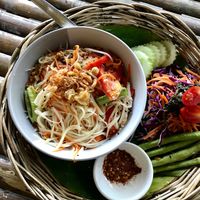 Green papaya salad  at Pure Vegan Heaven in Koh Phangan
