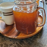 Thai iced tea at Pure Vegan Heaven in Koh Phangan