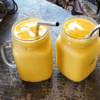 Mango and passion fruit smoothie at Pure Vegan Heaven in Koh Phangan