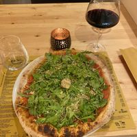 Vegan pizza at Olio Doliva in Sofia