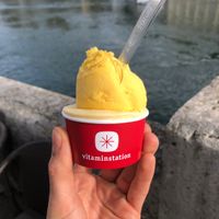 mango and passionfruit sorbet  at Vitaminstation in Solothurn