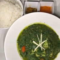 Yummy spinach & tofu curry at Waldorf Astoria - The Zen Kitchen in Las Vegas
