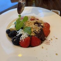Acai bowl - say vegan to exclude the honey comb that is standard  at Waldorf Astoria - The Zen Kitchen in Las Vegas