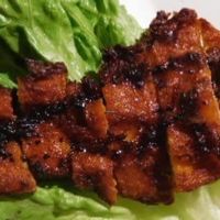 Vegan char siu at Loving Hut 愛家 - KITEC in Kowloon