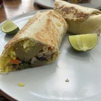 vegan burrito  at El Manatí in Bacalar