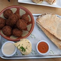 Ten pieces of falafel plate at Umi Falafel in Rathmines