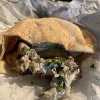 Cauliflower fritter sandwich   at Umi Falafel in Rathmines