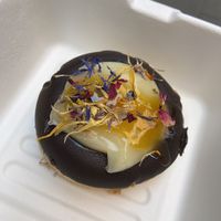 Dark chocolate passionfruit cake  at Chök in Barcelona